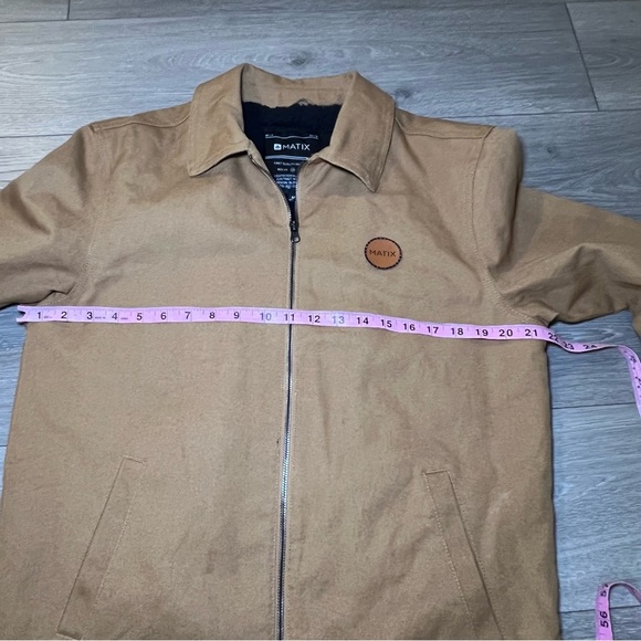 Matix Mens Caramel Jacket Full Zip Pockets Collared Long Sleeves Size Medium - Picture 7 of 10